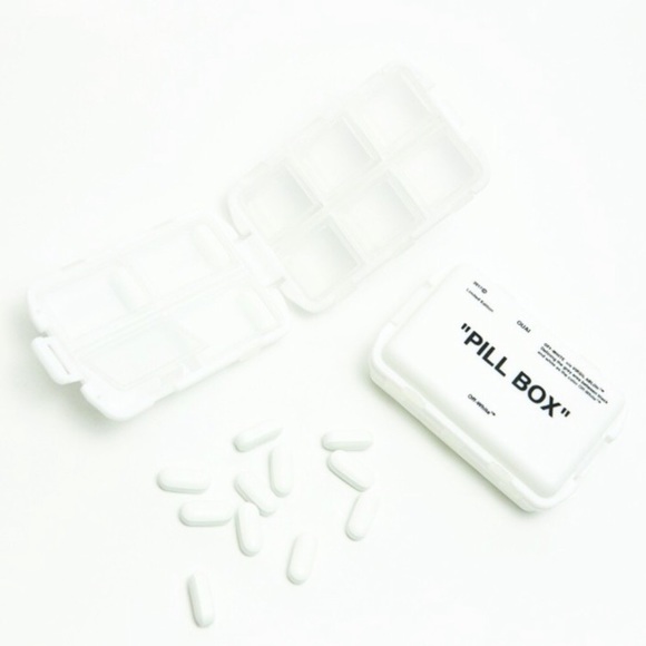 off white pill box tee